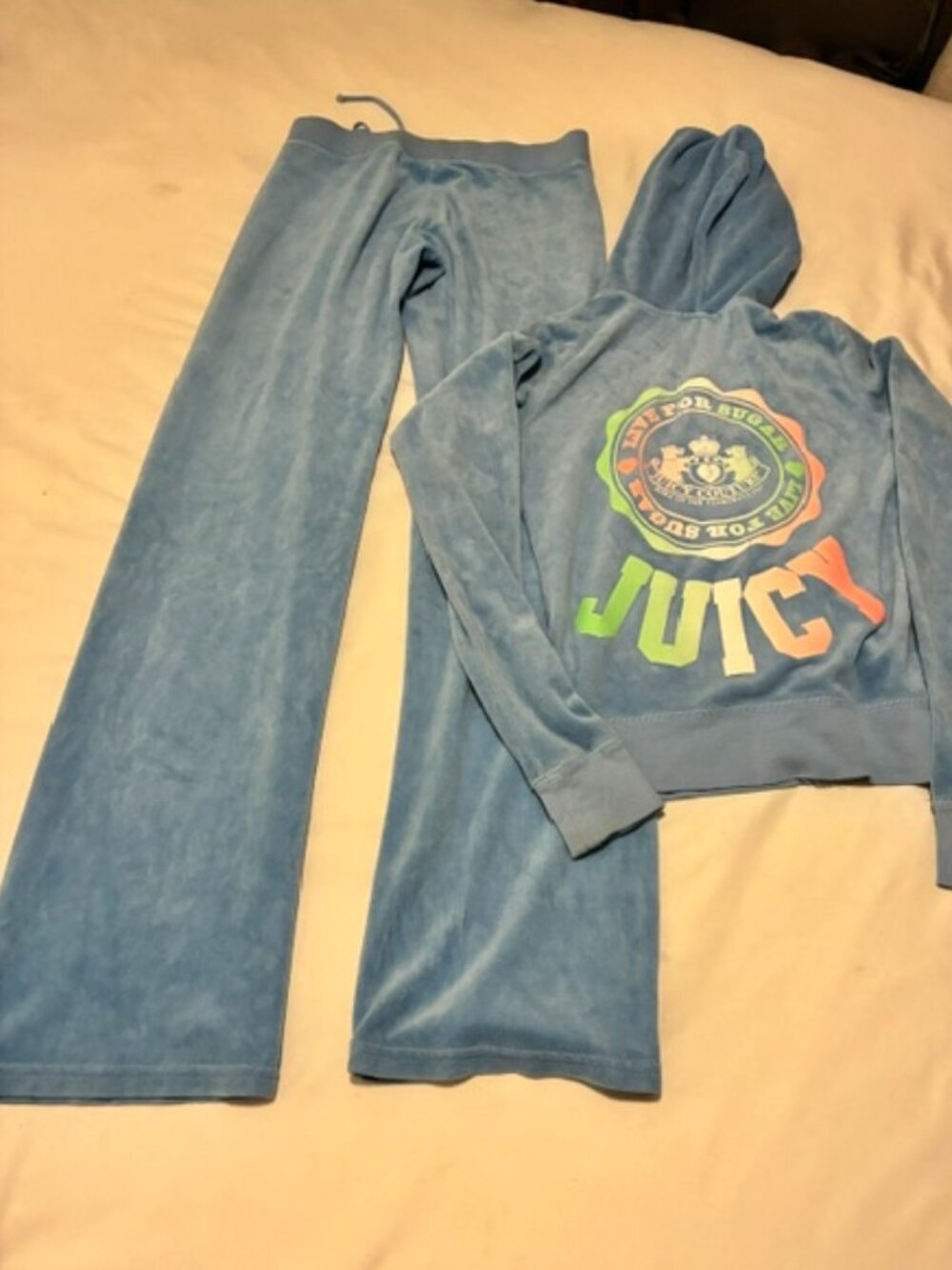 Juicy Couture Powder Blue Terry Tracksuit - Petite - Excellent Condition! - Picture 4 of 5